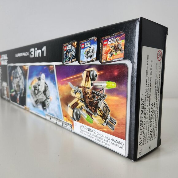NIB LEGO 66543 3in1 Star Wars SuperPack Microfighters 3 Minifigs 268pcs RETIRED - Picture 7 of 12